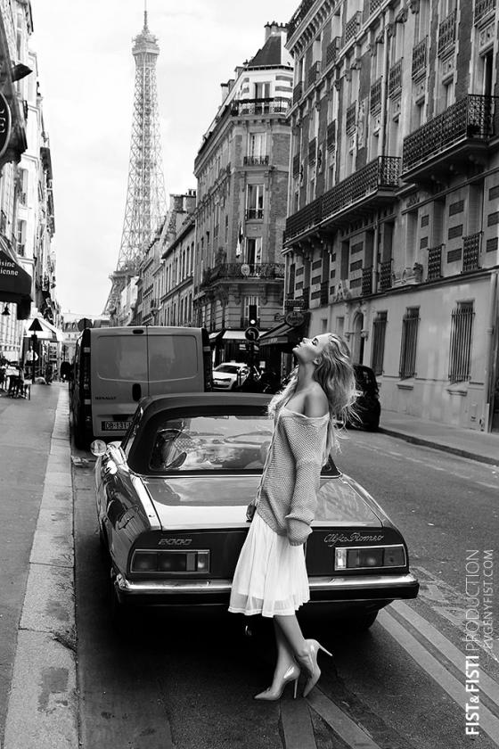 Черное-белое фото на улицах Парижа 