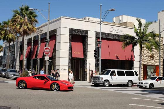 Магазин Cartier на улице Rodeo Drive в Лос-Анджелесе