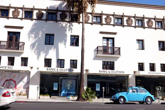 Магазин Bang&Olufsen в Лос-Анджелесе в Америке